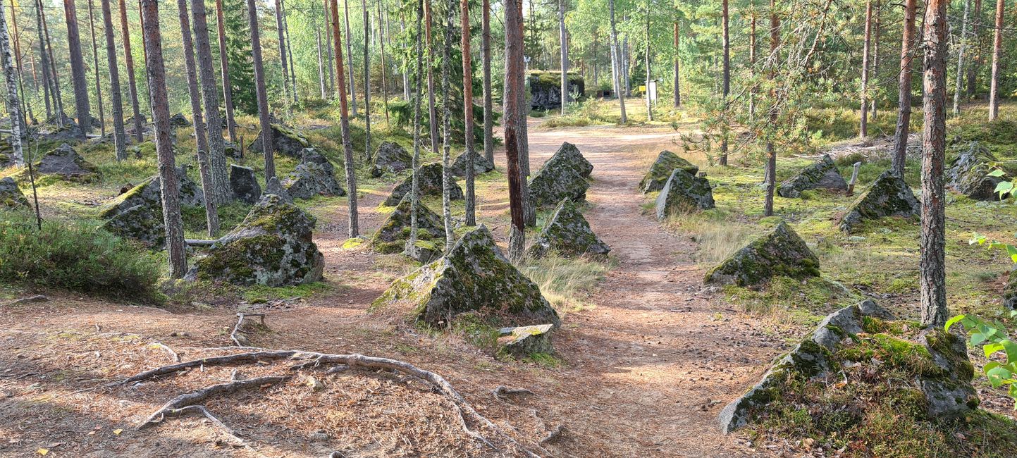 Granite tank barrier in southern Finland