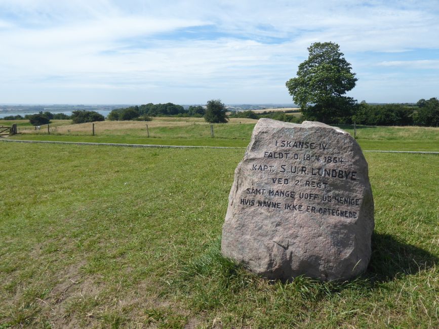 One of many memorial stones for fallen Danes
