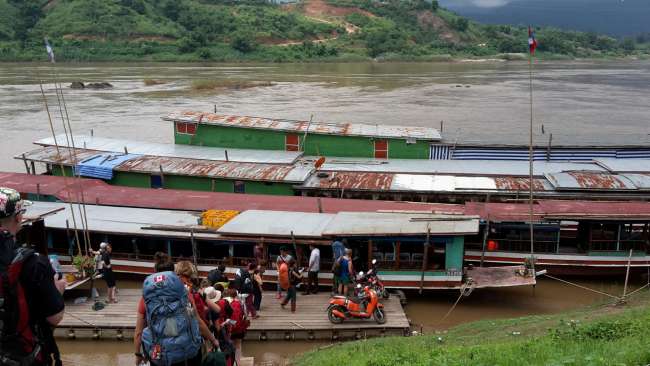 On the Mekong from Thailand to Luang Prabang in Laos