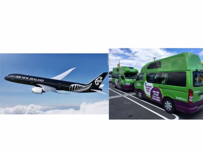 Partner (Air New Zealand und Jucy Cars)
