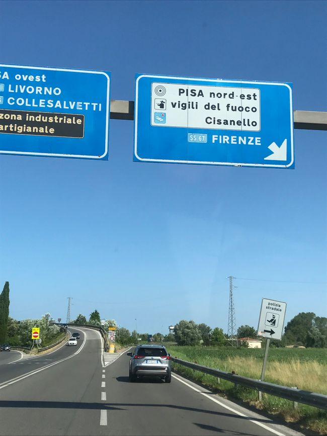 Pisa Weiterfahrt Richtung Verona