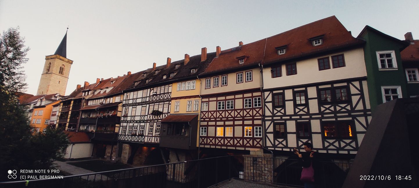 Nach 2 Kundenbesuchen Besuch der wunderbaren Altstadt von Erfurt