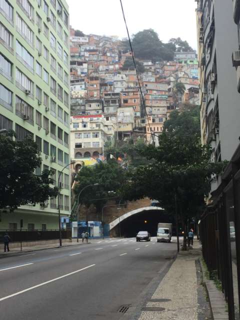 Favela in the middle of the city