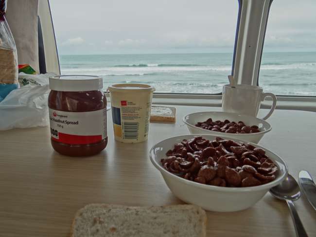 Frühstück direkt am Meer ;-)