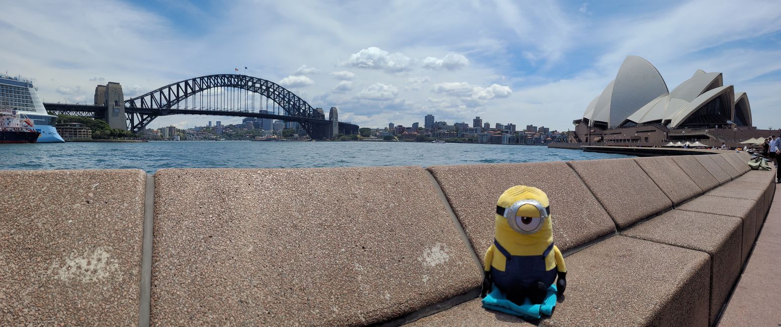 Stuart enjoys views at Harbour Bridge & Opera House