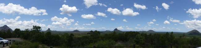 View from the Glass House Mountains Lookout