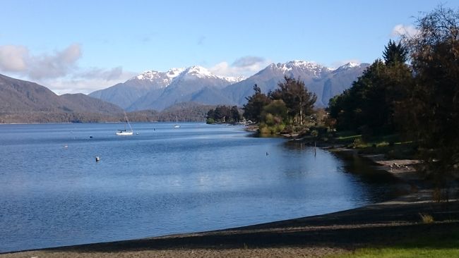 Te Anau on the lake of the same name, this morning around 9 AM local time