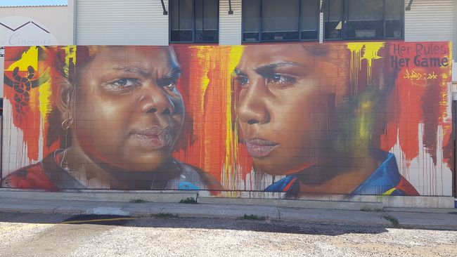 16.07.2019: Wall painting in Broome.
