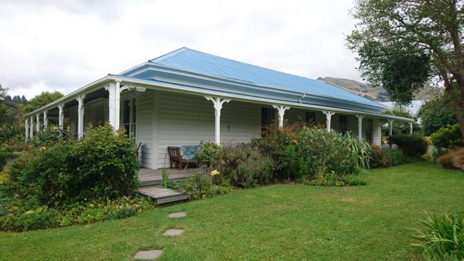 Unser Hostel in Barrys Bay bei Akaroa 