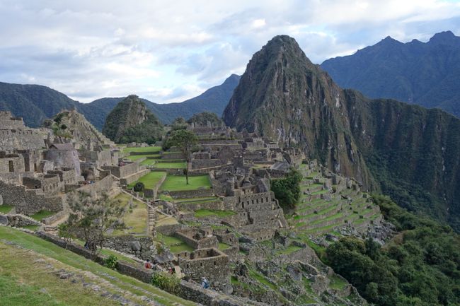 Der erste Blick auf Machu Picchu.