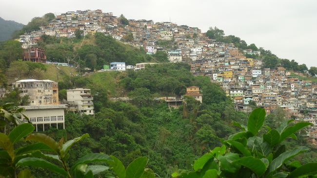 A favela, not to be confused with a slum - creating living space with simple means.