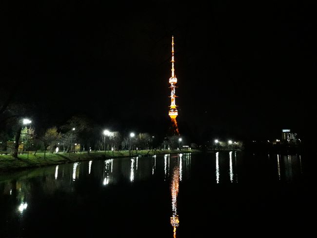 television tower from the water
