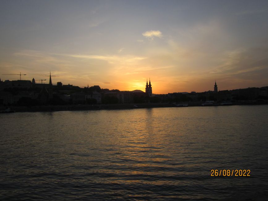 Evening walk along the Danube riverside
