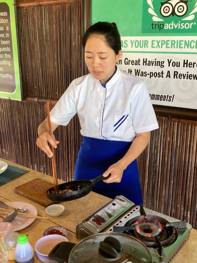 Trang demonstrating the next course