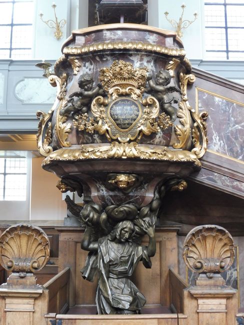 Elaborately decorated pulpit