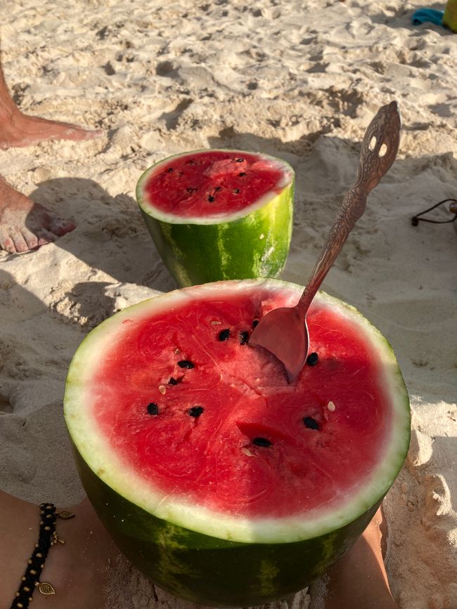 Wassermelone an der Karibik