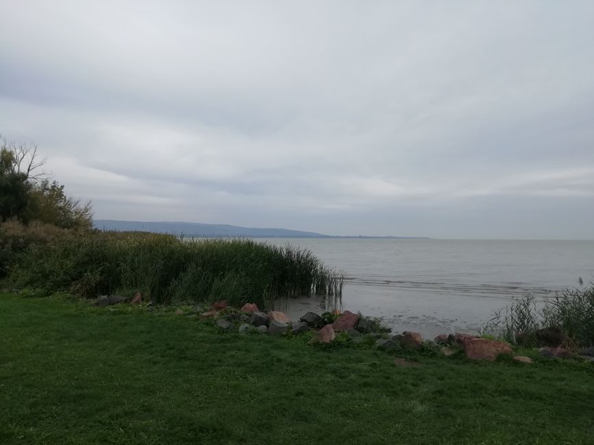 Morning at Lake Balaton. The weather today was cloudy and windy, but at least no rain!