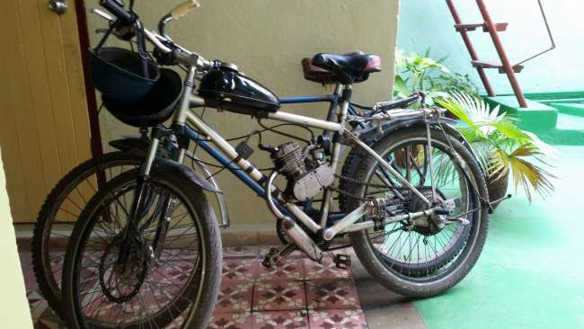 If the money is not enough for a moped, the Cuban builds it himself