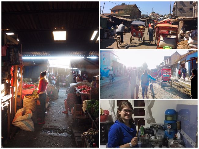 Auf dem Markt in Antsirabe und gemeinsames Kochen noch leckeren madagasischen Gerichten