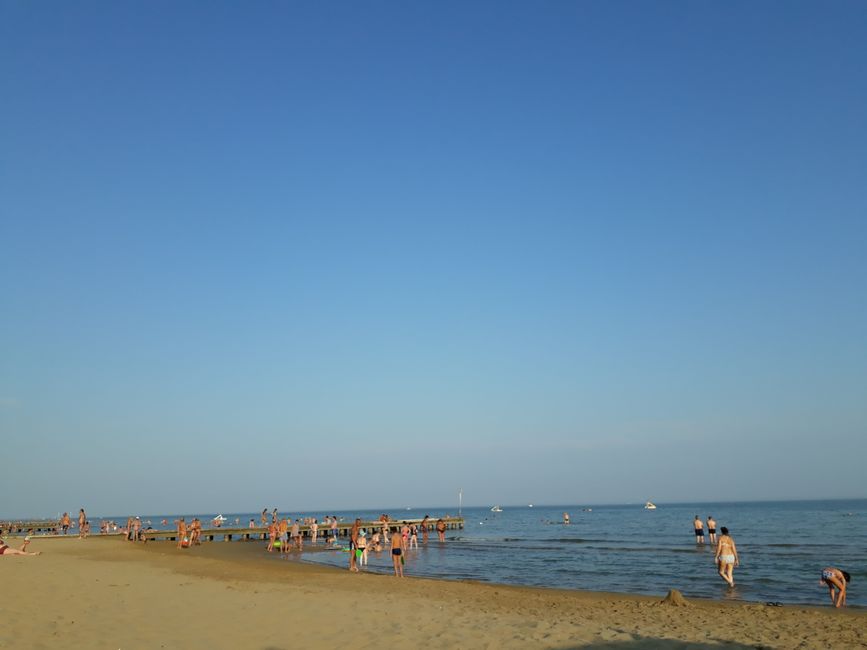 Der Strand bei Lido di Jesolo.