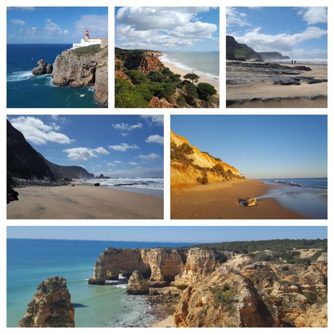 Golden beaches and luminous sandstone formations - The Algarve