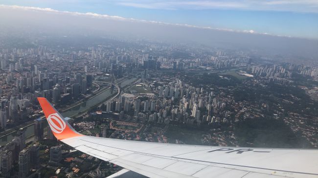 Flug über Sao Paulo 