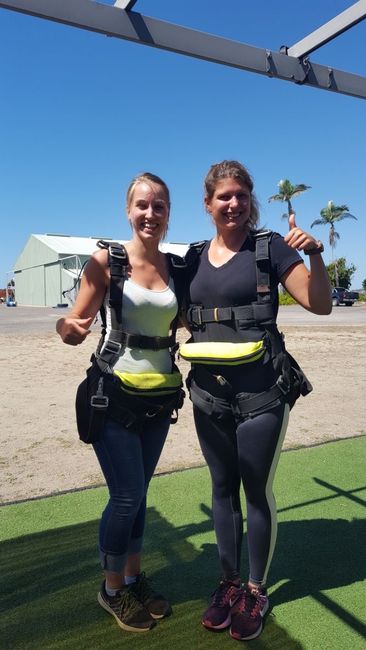 Milli and I before the skydive 