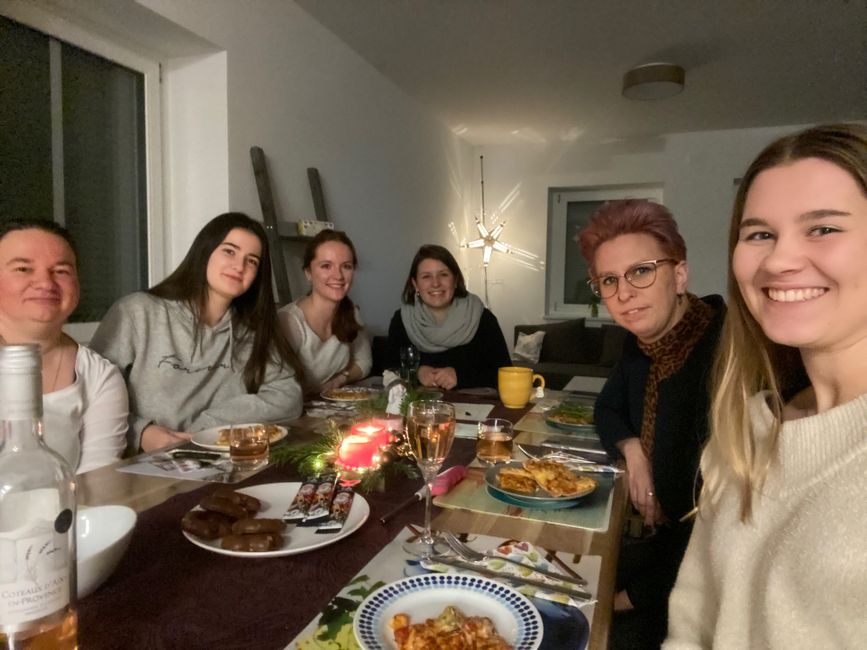 Christmas dinner with the girls from my house