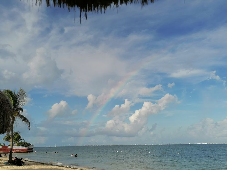 Rainbow spotted at La Palapa Beach