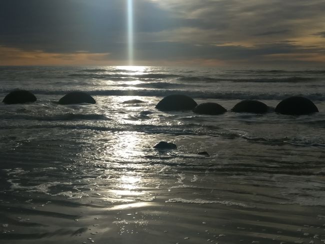 Runde Steine vom Meeresgrund
