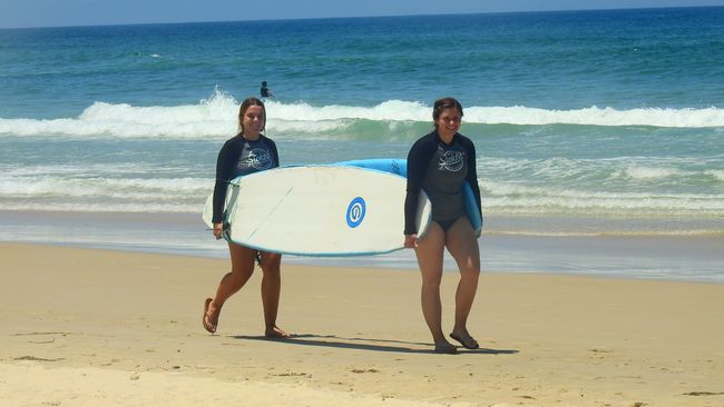 Me and my huggee surfboard