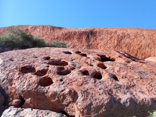 Maulwurf Löcher auf dem Uluru 