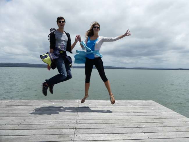 Jump at the end of the jetty