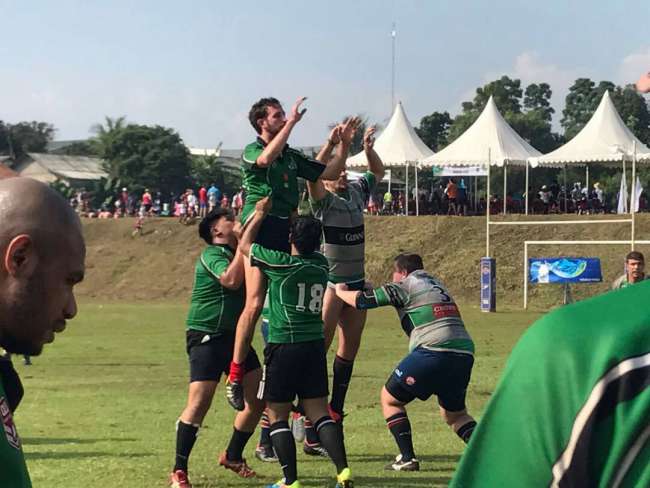 Jogja Chiefs after the test match in Yogyakarta against UNI Rugby Jogja