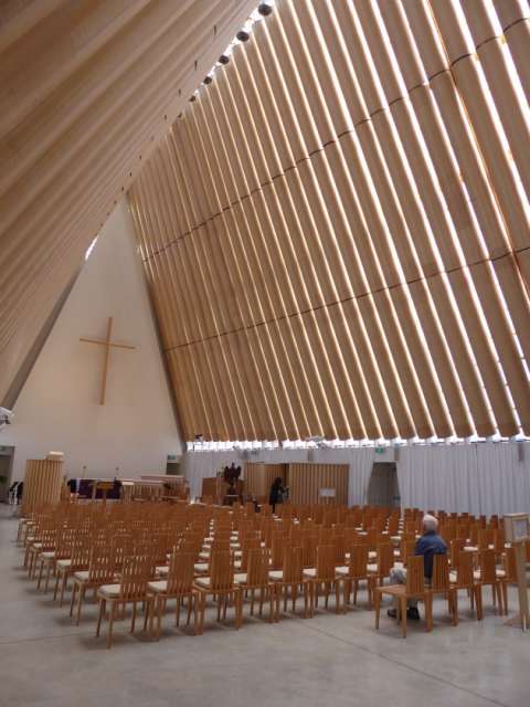 Cardboard Cathedral from the inside