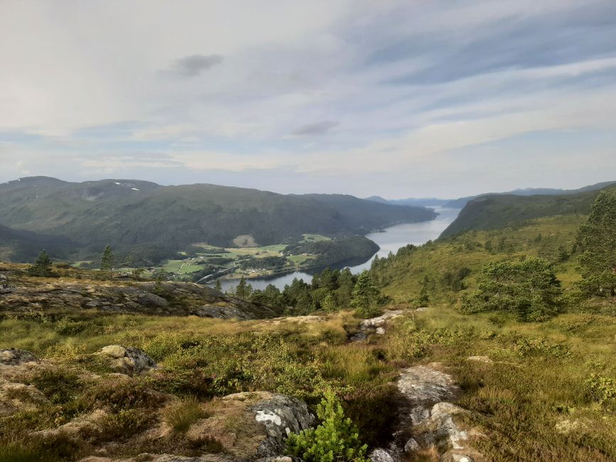 Blick auf Fjord