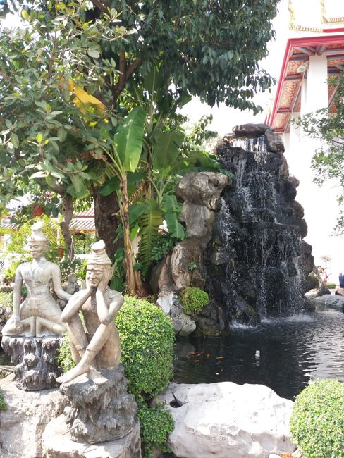 All the statues have a strange gaze...