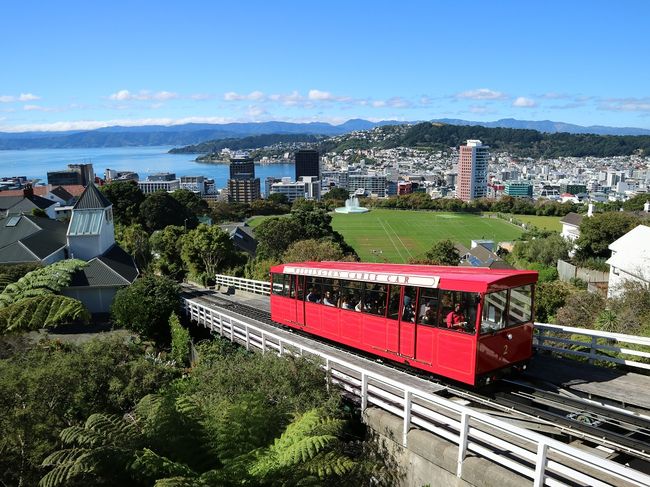 Cable car overlooking Wellington