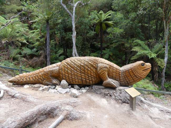 Large carved lizard