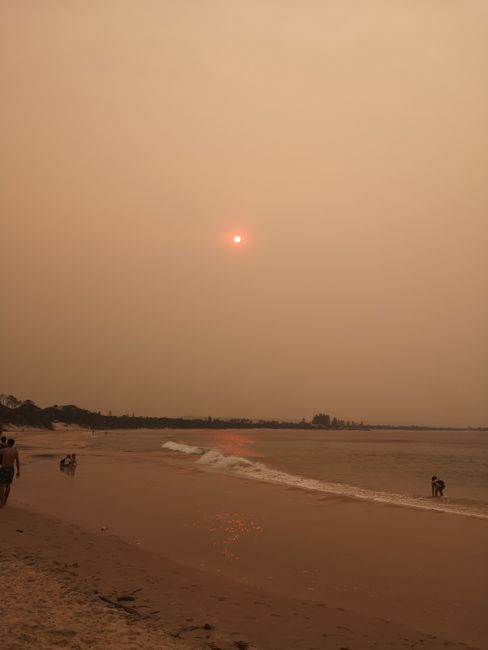 Doomsday in paradise. Seriously, no filter, just smoke from bushfires