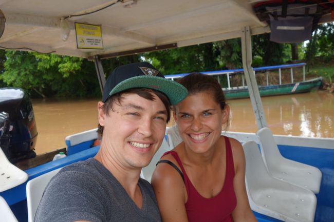 Water taxi to Tortuguero - Why is Nina already so tan???