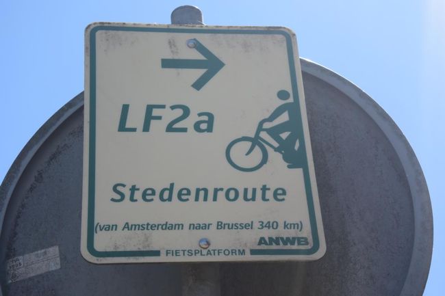 die LF2a-Radroute führt von Amsterdam nach Brüssel