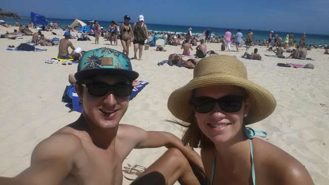 Us at the beach