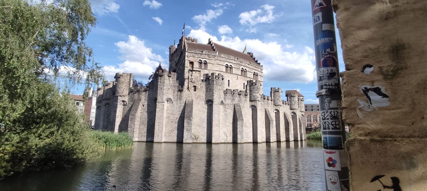 Ein Wasserschloss in Gent