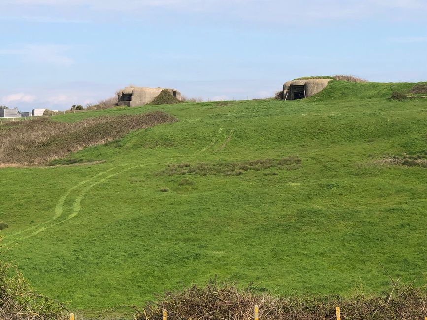 Bunkers overlooking the site