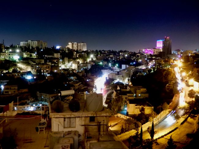 View from the Manara terrace. This will definitely not be the last picture of Amman at night.