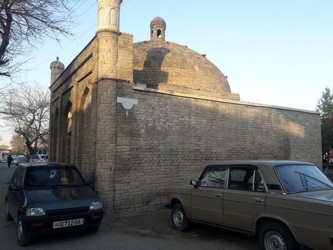 mosque with brown dome