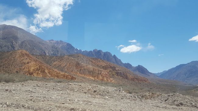 Auf dem Weg von Santiago de Chile nach Mendoza (Argentinien) am 10.10.2017