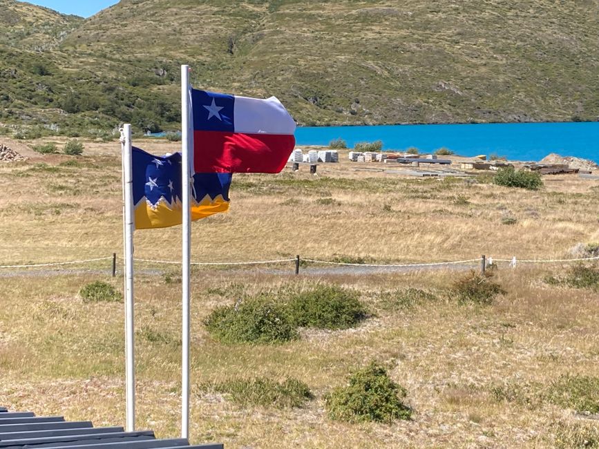 Flaggen Chile und Magallanes y Antarctica
