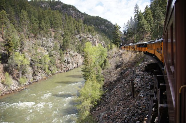 With the historical train from Durango to Silverton